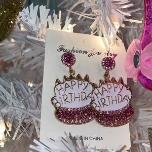 Happ Birthday earrings